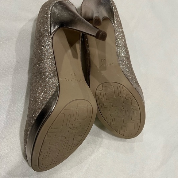 Women’s Unisa Gold Sparkle Formal High Heels Size 6 - Picture 11 of 14